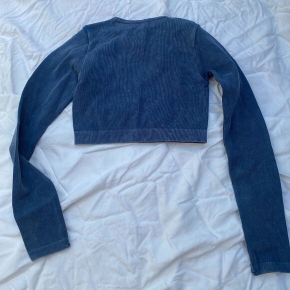 Zara Ribbed Long Sleeve Crop Top (XS-S) - Picture 5 of 6